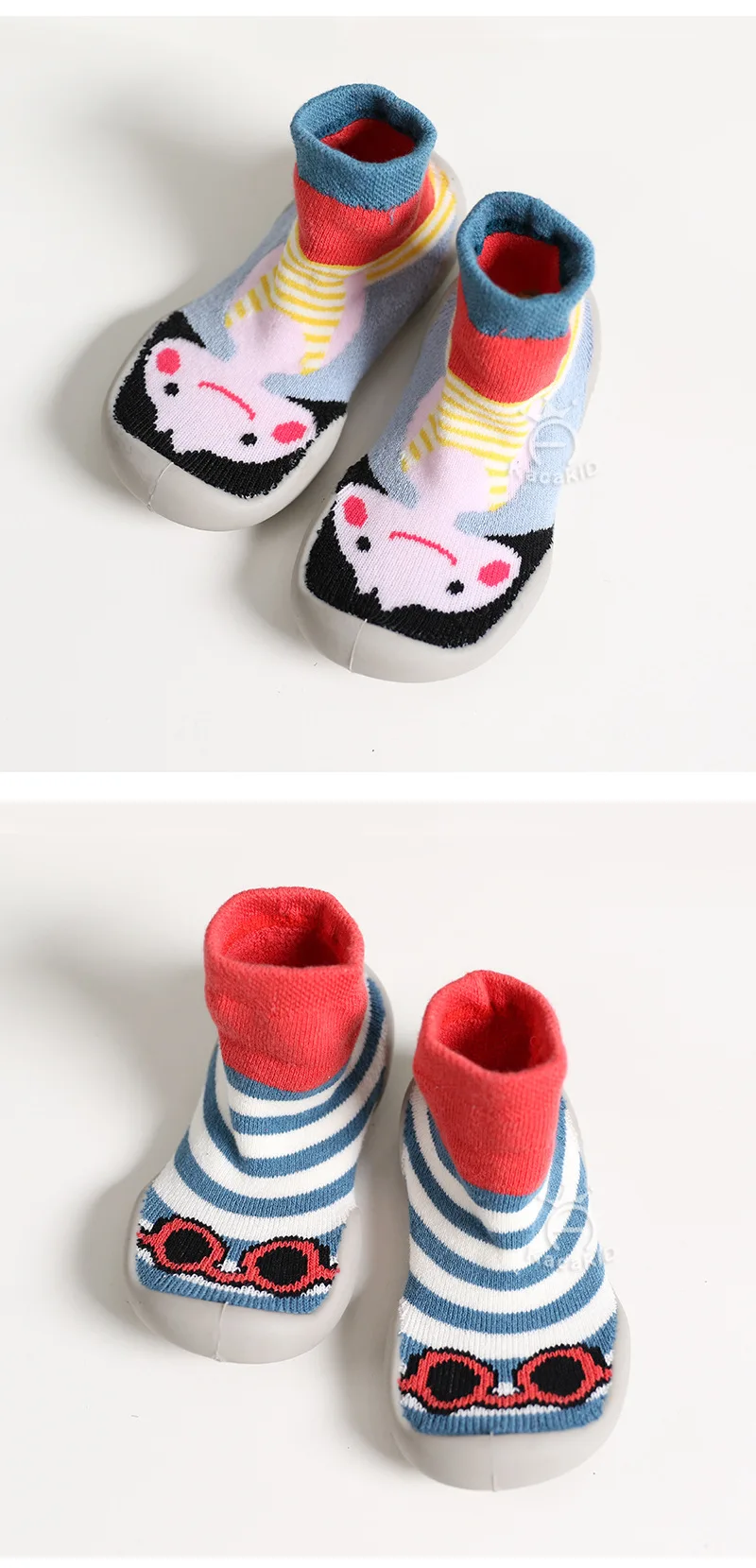 KACAKID/Официальный магазин; зимние толстые носки-тапочки для малышей; милые зимние носки-тапочки для малышей; плотные носки-тапочки для малышей; Ka1292