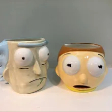 Рик и Морти Косплей кружка персонаж голова Cos пары чашка подарок керамическая чашка вентиляторы Хэллоуин коллекции реквизит подарок Прямая поставка