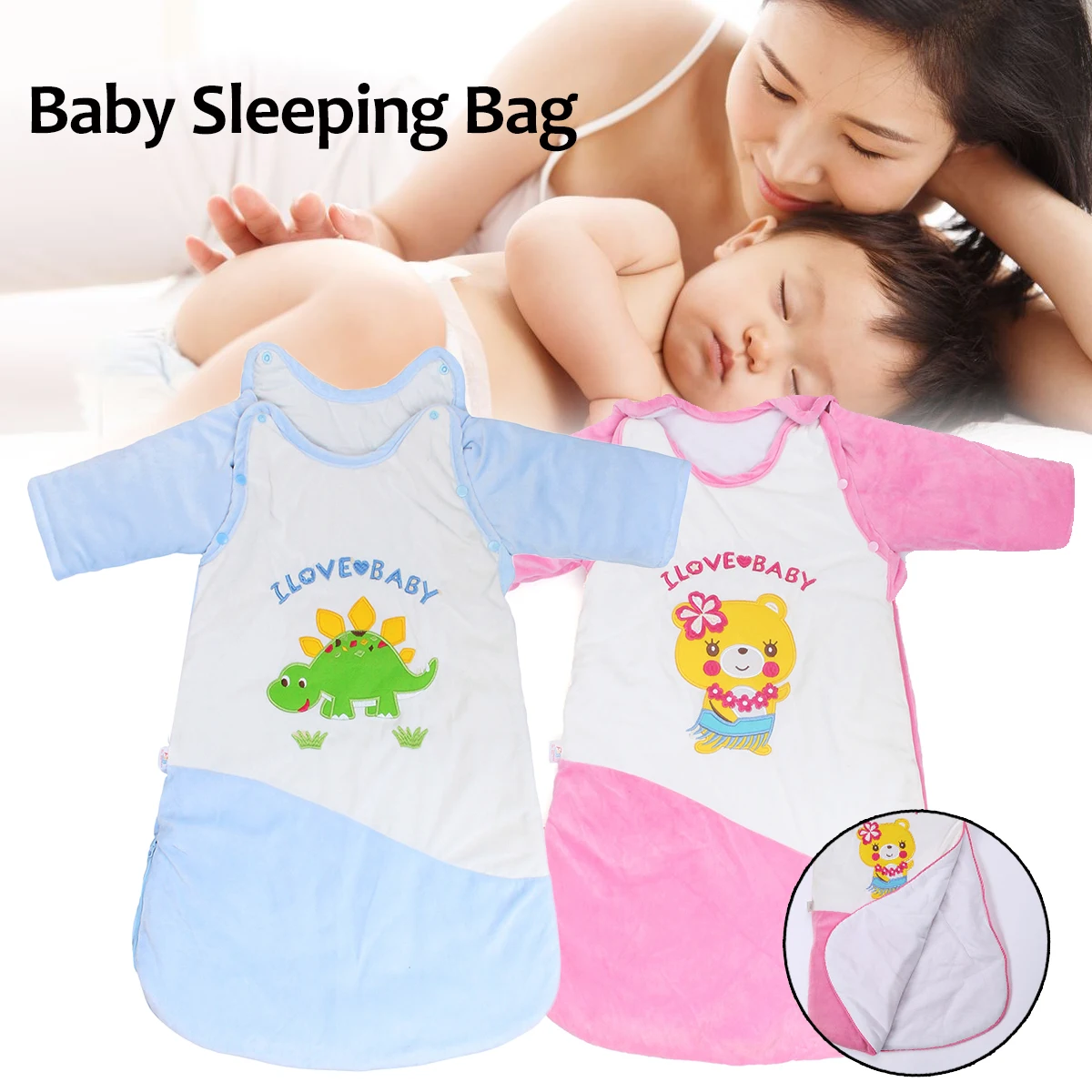 Baby Sleeping Bag Newborn Romper in Short sleeved Organic Cotton Infant