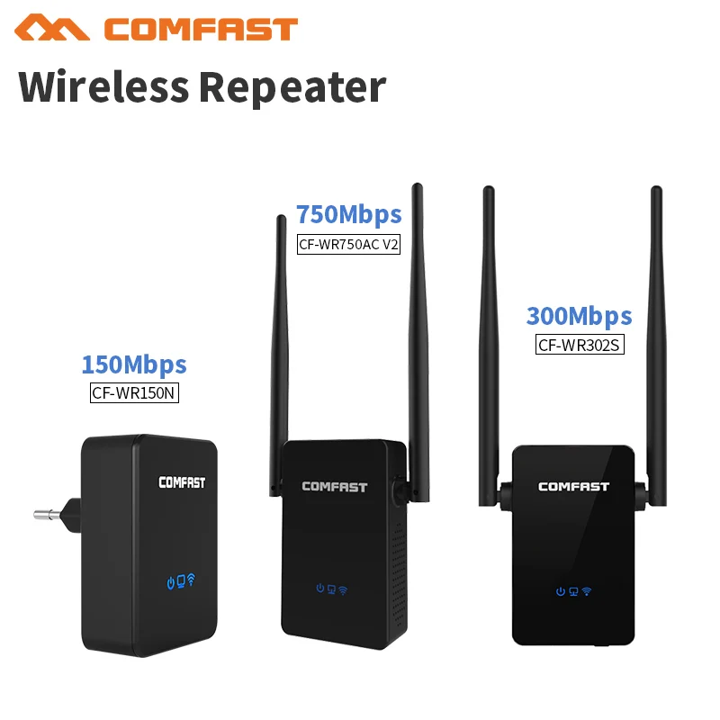 

New Comfast CF-WR750AC V2 Wireless Wifi Repeater 150-750 Mbps Dual Band 2.4/5.8G Range Expander Signal Booster Extender Router