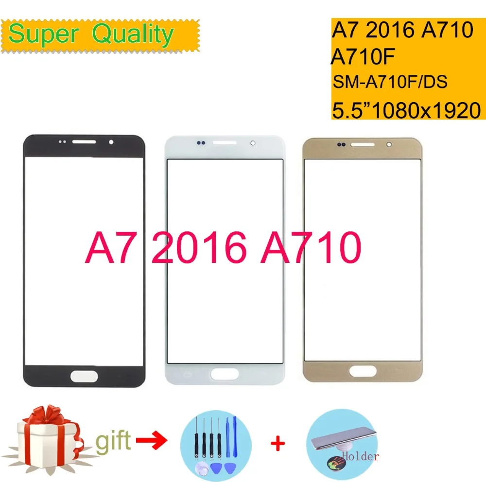 Для Samsung Galaxy A7 2016 A710 A710F SM-A710FD SM-A710F/DS сенсорный экран Передний со стеклянной
