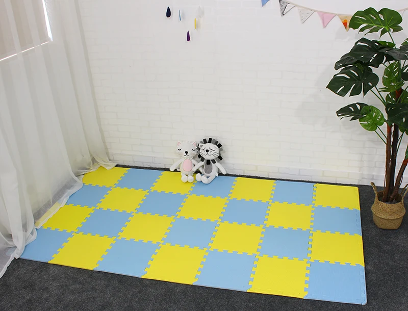 EVA пена игровой коврик-пазл с каймой 9 шт./партия детский игровой коврик детские ковры для ползания игровой коврик для детей каждый 30 см X 30 см