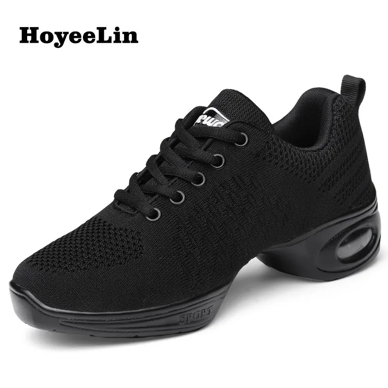 

HoYeeLin Breathable Mesh Dance Sneakers Women Ladies High Quality Jazz Modern Dance Shoes Hip Hop Fitness Trainers Shoes