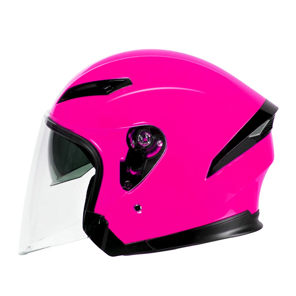 A5 Pink HEROBIKER мотоциклетный шлем, мотоциклетный шлем на половину лица, шлем с двойными линзами, мотоциклетный шлем для мотоцикла, распродажа - Цвет: A5 Pink