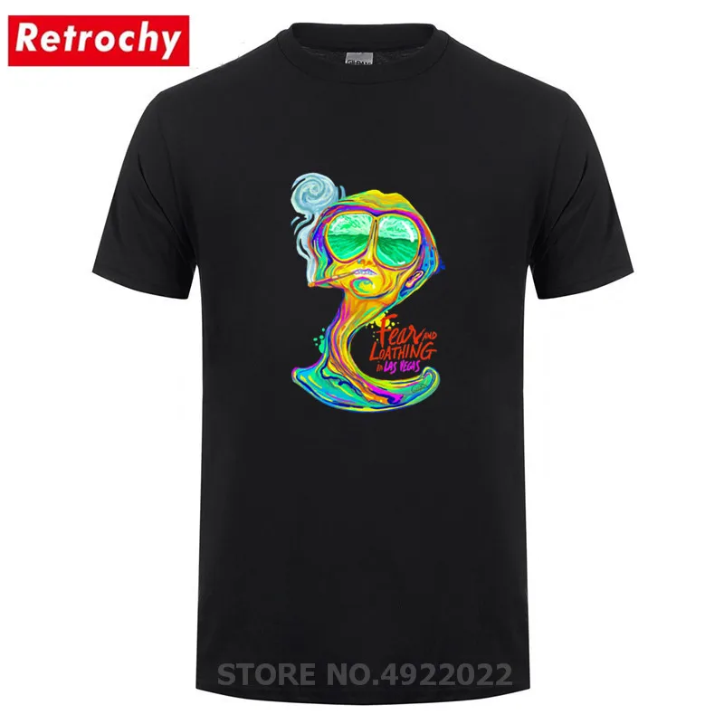 

Charming Summer Fear and Loathing in Las Vegas Psychedelic Printed T Shirt Fashion Short Sleeve O-Neck Personality Men's T-Shirt
