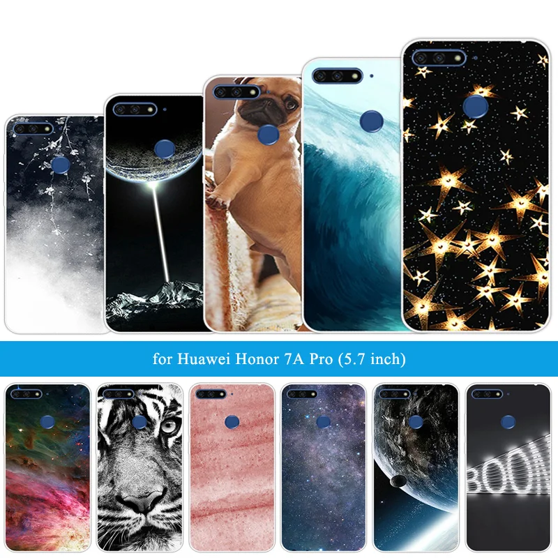 

5.7 inch for Huawei Honor 7A Pro Lion Tiger Phone Case DIY Picture Full Protective Ultra Thin Silicone Shell for Honor 7A Pro
