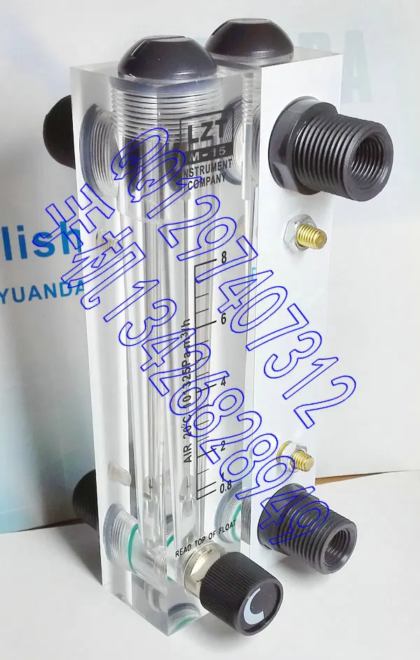 Gas Flow Meter Lzt15t Adjustable Air Panel Flowmeter 0.88m3/h Cubic