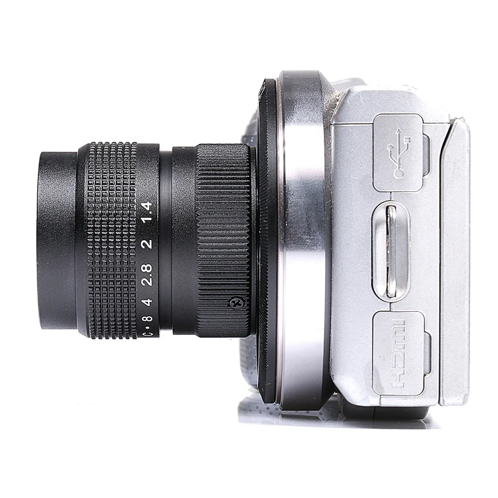 Fujian-25mm-F1-4-CCTV-TV-lens-C-NEX-Mount-Ring-for-Sony-NEX3-NEX-C3