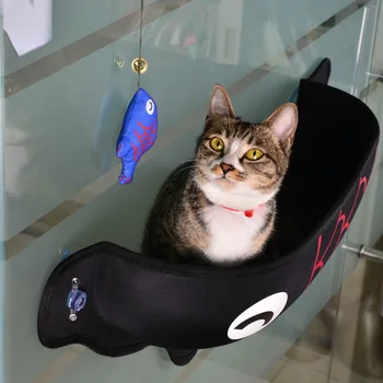 

Hot Sale Cat Hammock Bed Mount Window Pod Lounger Suction Cups Warm Bed For Pet Cat Rest House Soft And Comfortable Ferret Cage