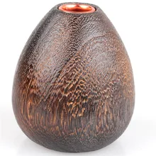 Water Drop Teriyaki Paulownia Wood a Flower Vase Pot Flowers Into Essential Desktop Small Tea Table
