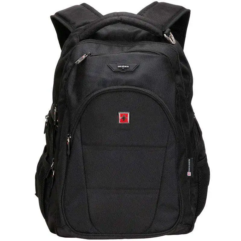 Swisswin men swiss backpack mochilas Men's army backpacks 12-15.6 Inch Black Laptop Backpacks for teenage boy mochilas hombres