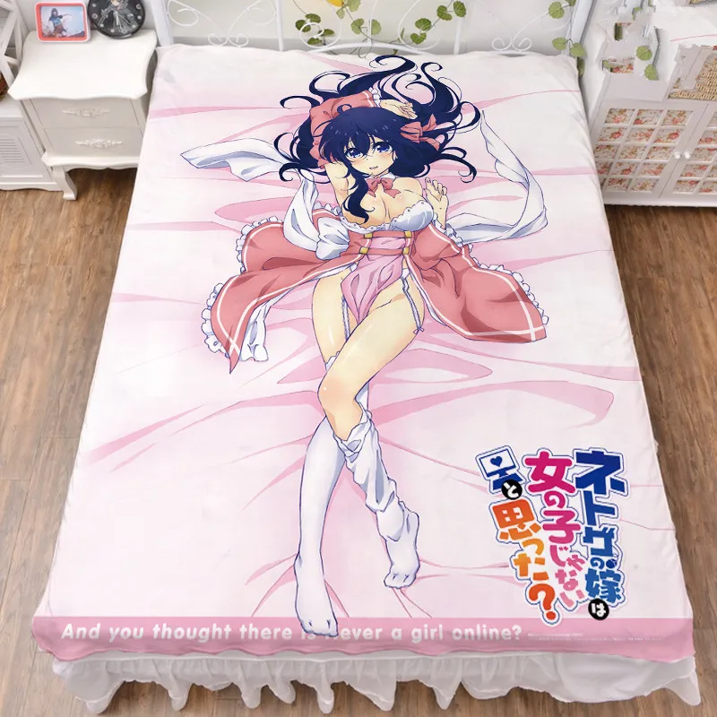 Anime netoge no yome wa onnanoko ja nai to omotta ? Tamaki Ako Milk Fiber Bed Sheet & Flannel Blanket Summer Quilt 150x200cm | Дом и сад