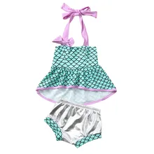 ARLONEET, летний детский купальный костюм с принтом и бантом для маленьких девочек, купальный костюм, комплекты бикини