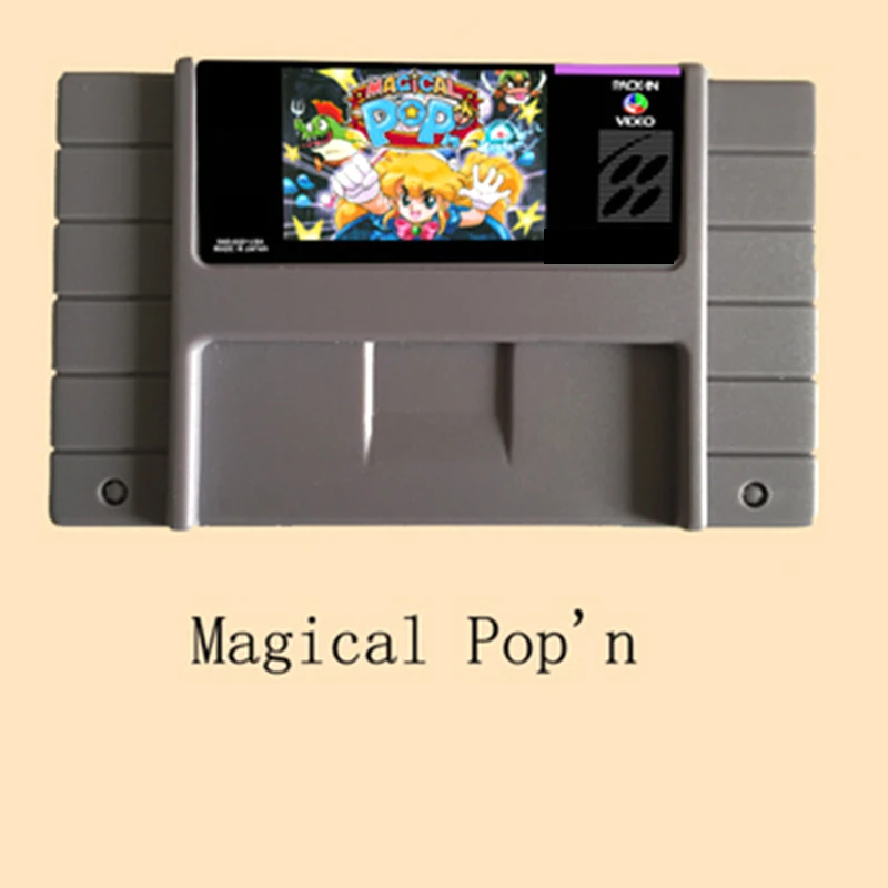 Волшебный Pop'n 16 бит большой серый карточная игра для США NTSC игровой плеер