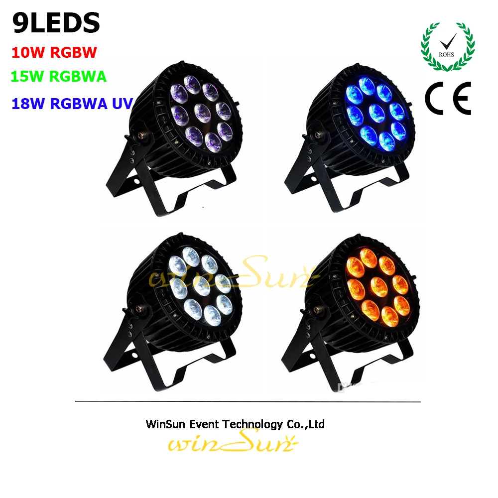 

Luces LED para Fiestas Lighting LED for Parties DJ LED Par Can Lighting Par64 Replace 9*18W RGBWA UV