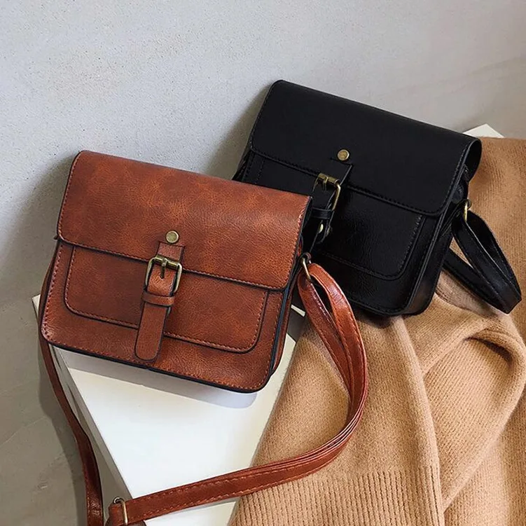 

Small Bag Girls 2019 New Korean Chao Girls Style Back-to-the-ancients Single Shoulder Slant Bag Girls cortical