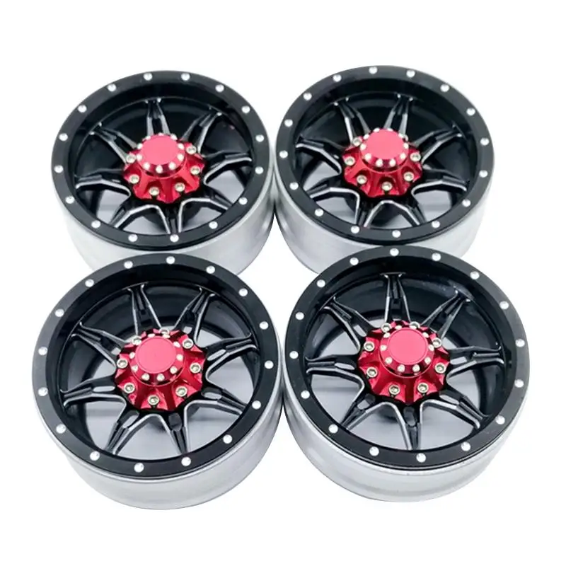 FBIL-4Pcs Rc Рок Гусеничный металлический обод колеса 1,9 дюймов Beadlock для 1/10 Axial Scx10 90046 Tamiya Cc01 D90 D110 Tf2 Traxxas Trx-4