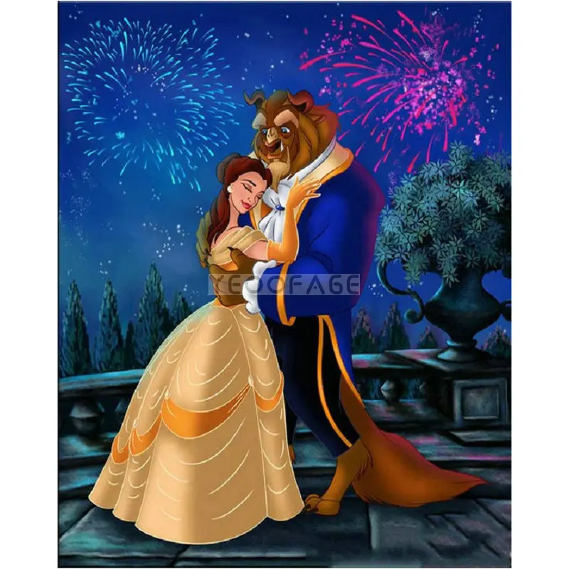 

DIY Diamond embroidery Beauty Beast diamond painting cross stitch crafts diamond mosaic kit full rhinestone home decor