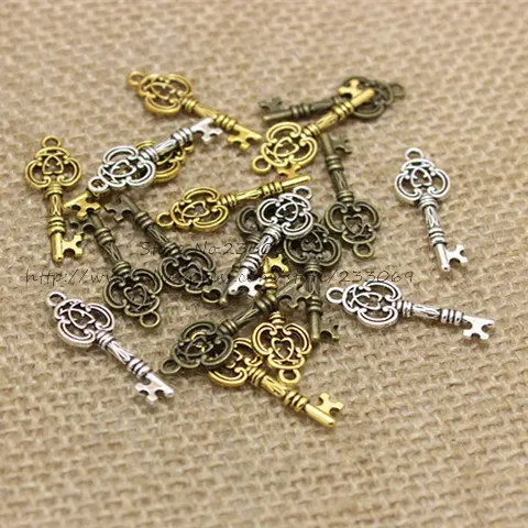 Three Color Vintage Metal Keys Jewelry Charms Jewelry Pendant Fit Jewelry Making Pendants 100pcs/lot 9*26mm T0330 Three Color Vintage Metal Keys Jewelry Charms Jewelry Pendant Fit Jewelry Making Pendants 100pcs/lot 9*26mm T0330