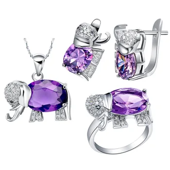 

Earrings Ring Pendant Necklace Zirconia Classic Amazing 925 Sterling Women Jewelry Sets Black Zircon Zircon