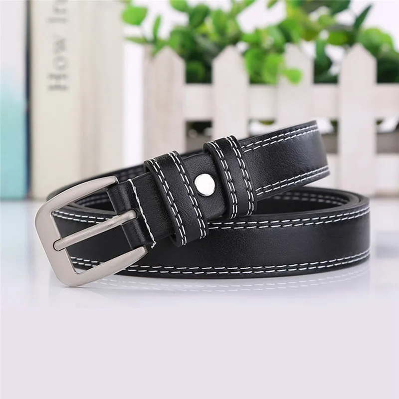 Fashion Ladies Leather Lined Jeans Belt  Belt Hollow Lesisure Double Cable Belt for women fashion accessories 40FE1312