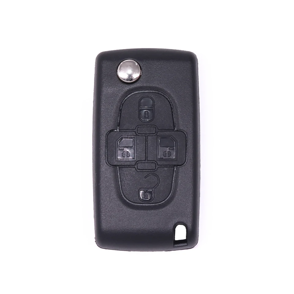 

Autocoaor 4 Button Car Key Shell Flip Floding Fob for Peugeot 1007 for Citroen CE0523 Remote Cover Fob with VA2 blade