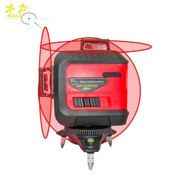 

muli 3D Red 5/12Lines Laser Level 360 Self Leveling Waterproof Shockproof Accurate Touch Key Lithium Battery Construction Tools