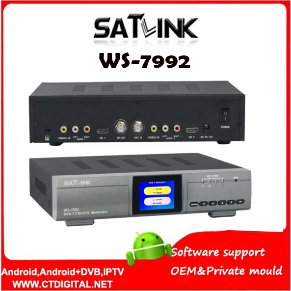 Стандартный двухканальный модулятор Satlink 7992 SATLINK DVB T RF / AV /WS7990|original satlink|dvb-t