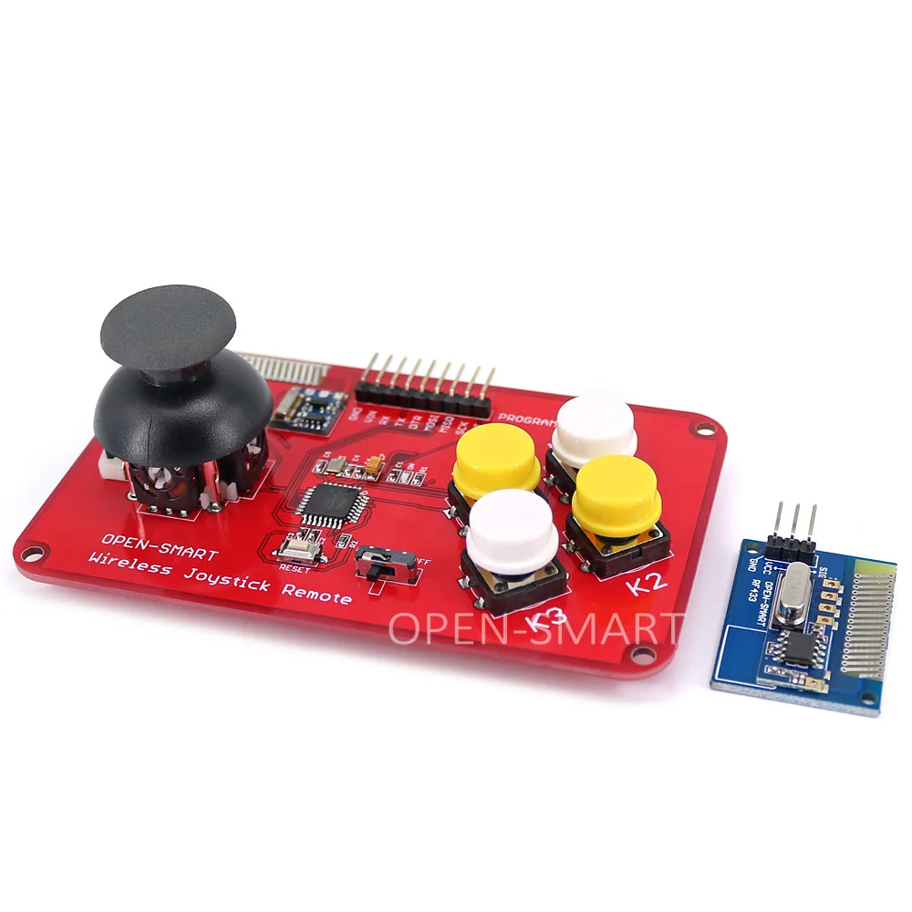 PS2 Joystick Keypad RF 433MHz Wireless Joystick Game Remote Controller Module Transceiver Kit for Smart Car / 4-axis Aircraft
