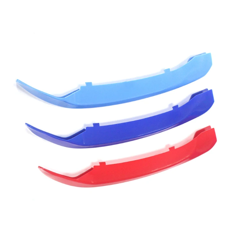 3D M Styling Car Front Grille Trim Strips Grills Cover Performance Decoration Stickers For BMW X1 F48 2016 2017 7 Grilles 3pcs