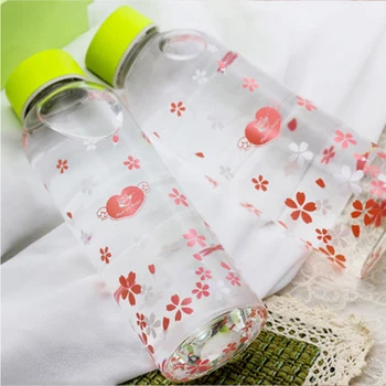 

Cover Portable Glass Water Bottle Transparent Jar Tea Cup Double Glass Mug Trinkglas Eco Friendly Drinking Wine Glasses 50M1037