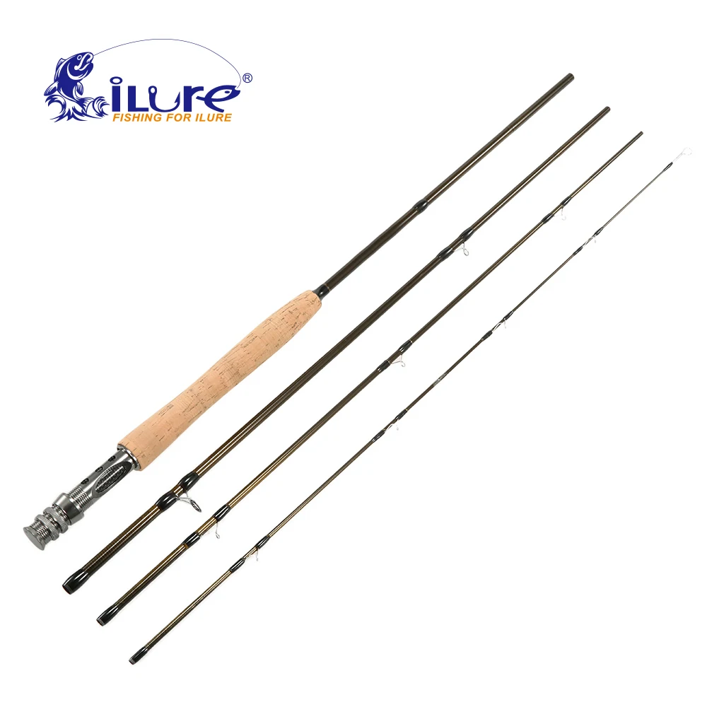

iLure Carbon Fly fishing rod 4 section 2.43 Mt Fly fishing rod 99% carbon spinning fishing rod angel fishing rod peche pesca