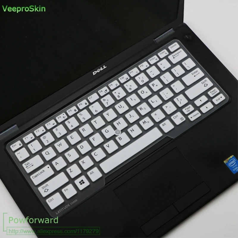 Для Dell Latitude 14 E7450 7470 5470 5450 5480 5490 5495 7480 14-дюймовый ноутбук клавиатура гибкий чехол из термопластичного полиуретана - Цвет: white