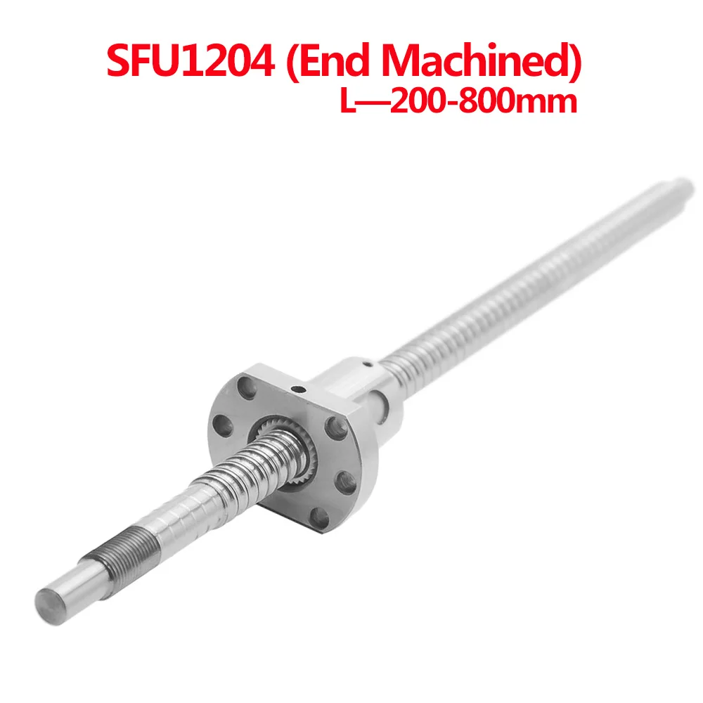 1Set SFU1204 Series Ball Screw From L200mm To L850mm With Single Ballnut For CNC 