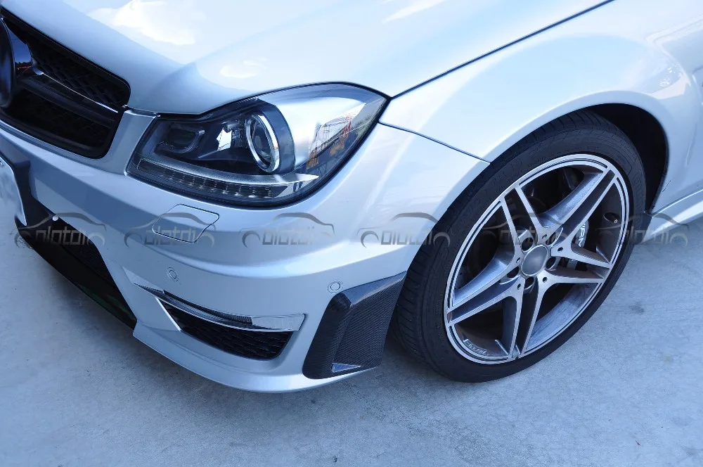 Для Mercedes w204 amg Benz C63 AMG 2008-2011 углеродное волокно автомобильный Стайлинг переднее крыло бампер вентиляционная маска