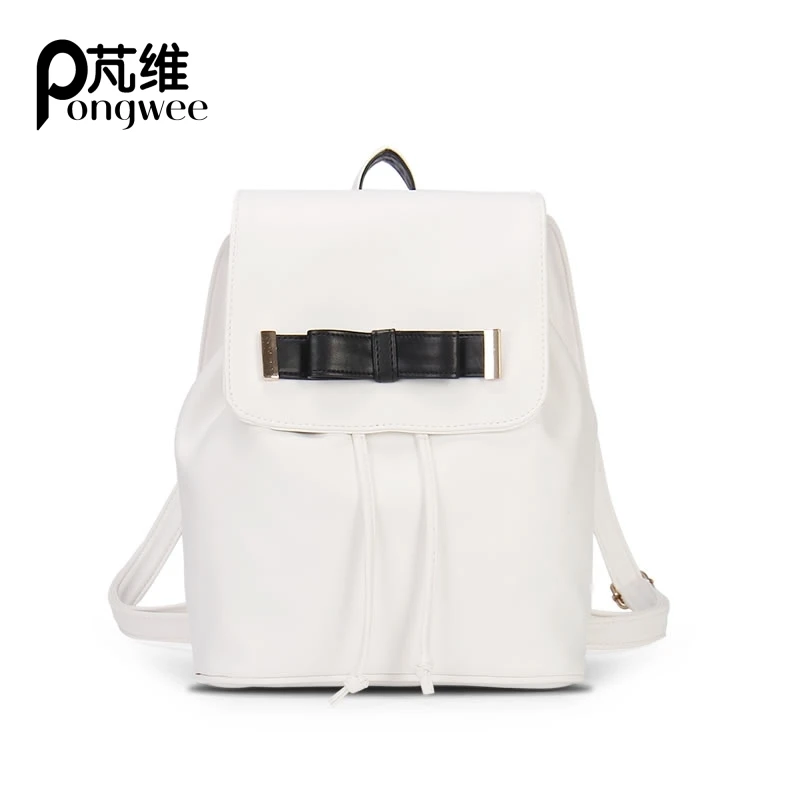 PONGWEE Lady Small Summer Bag Sky Blue Beige Bag Fresh School Women Bag Bow Shoulder Bag