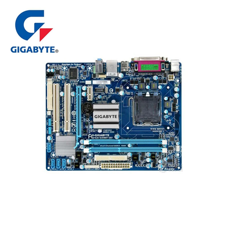 Материнская плата LGA 775 DDR3 100% Gigabyte материнская для настольного ПК с процессором 2 8
