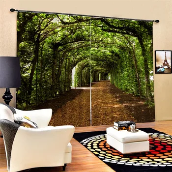 

Tree Living Room Curtains Feathers Printed Curtain for Bedroom Window Treatment Drapes Blackout fabric Floral 3D Print Oct26