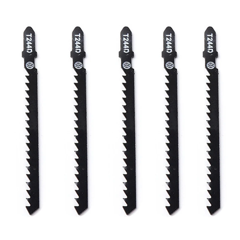 5Pcs T244D Hard Wood Curve Cut Jigsaw Sabre Curve Saw Blades for Home DIY Woodworking With 4mm Chic