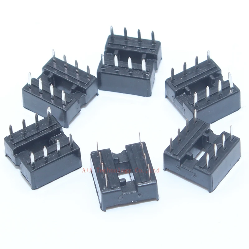10PCS 8pin DIP IC Sockets Adaptor Solder Type 8 Pin 100% Original 2.54mm DIY 3