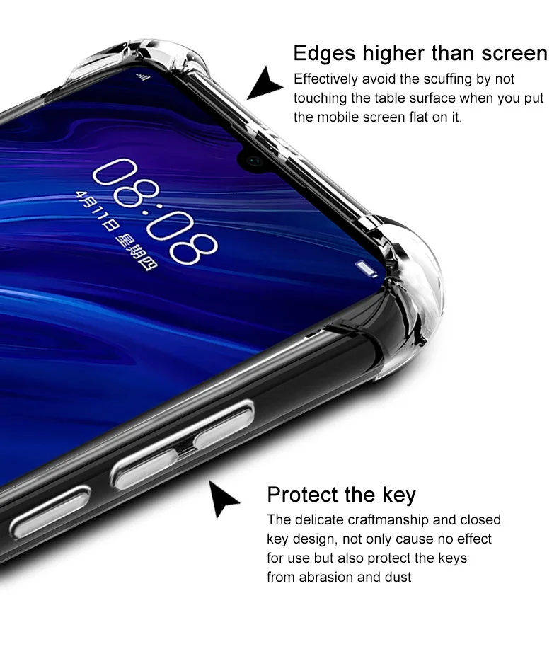 IMAK водителя чехол для huawei P30 Pro выдерживает падение с высоты Мягкий ТПУ силиконовый прозрачный чехол для P30 Lite