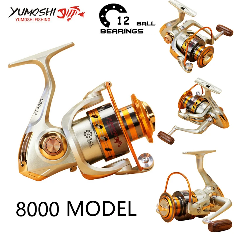 

Yumoshi 500 - 9000 12BB Fishing Reel fly peche a la carpe Feeder Spinning Fishing Reels（8000）