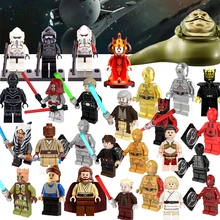 Star wars action figure Darth Vader Jar Jar Binks K3PO Han Solo R2-D2 BB-8 clone trooper Stormtrooper Ewok building blocks toys