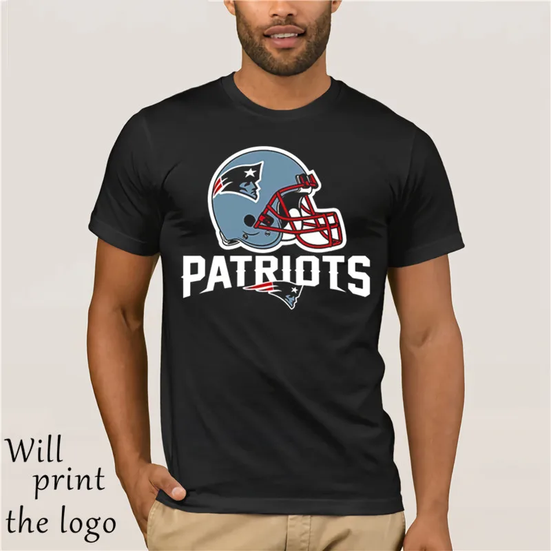 

Black T-Shirt Football Patriots Crew Neck New England, T-Shirt, Size Cartoon t shirt men Unisex New Fashion tshirt
