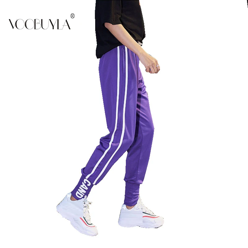 

Voobuyla Sports Pants Women Loose Yoga Pants Sport Trousers Exercise Fitness Running Jogging Trousers Stripe Workout Sport Pants