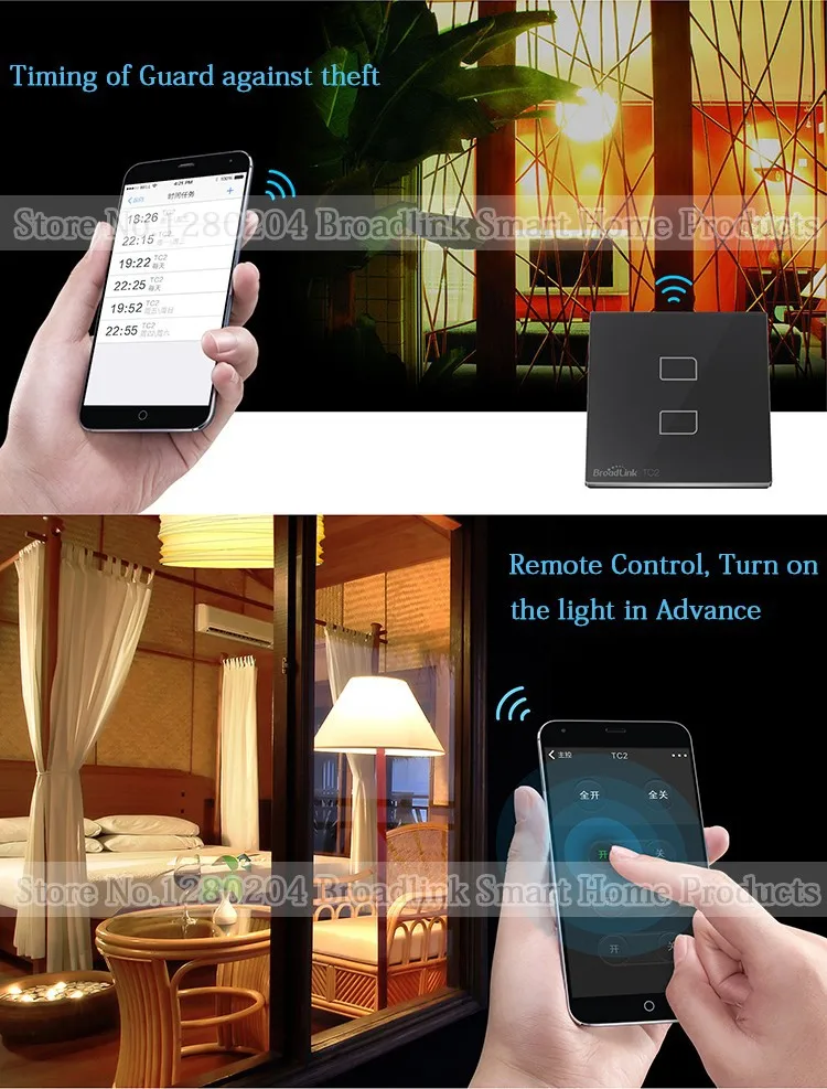 Умный дом система автоматизации BroadLink ск2 беспроводной пульт дистанционного управления смартфон с сенсорным выключатель света рф 433 мГц андроид IOS