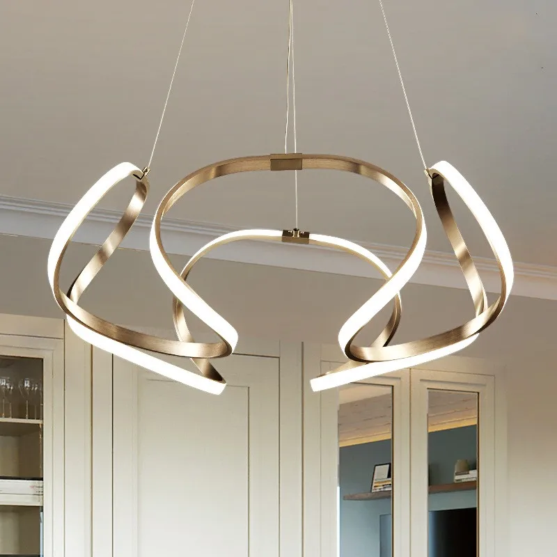 

Unique Aluminium Dining room LED Chandeliers Loft Art Living room Pendant Lamp Light Restaurant Light Home Deco Free Shipping