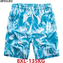 Мужские летние пляжные шорты, камуфляжные быстросохнущие, размера плюс, большие 6XL, 7XL, 8XL, большие размеры, корейский стиль, модные свободные спортивные шорты, 48