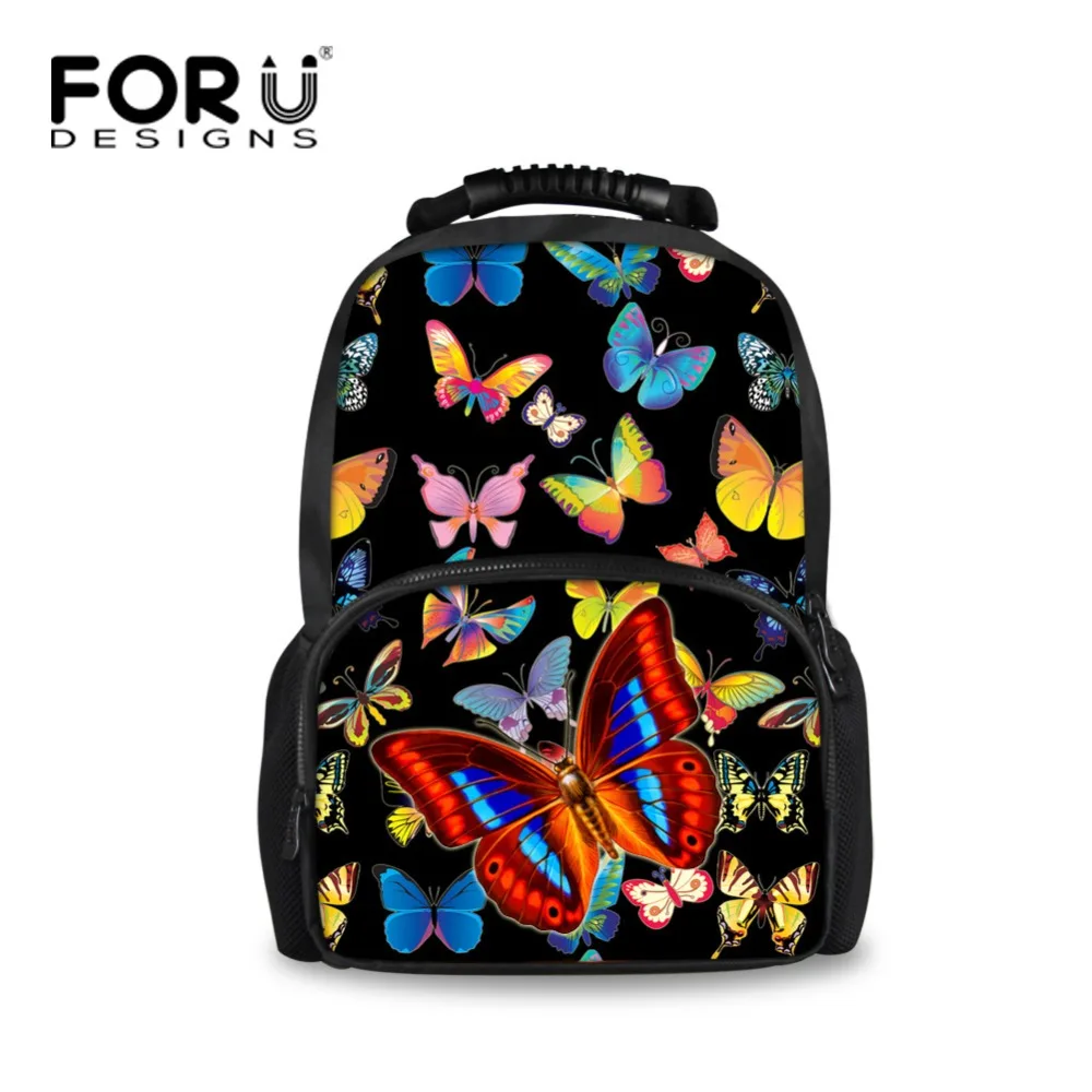 FORUDESIGNS Pretty Printing Butterfly Backpack for Teens Girls Polyester Women Travel Backbag
