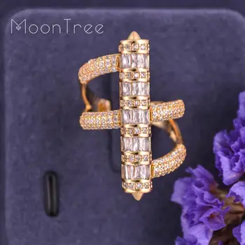 

MoonTree New Arrive Luxury Nail Shape Super Shing AAA Cubic Zriconia Engagement Dubai Naija Bridal Rings Jewelry Addiction